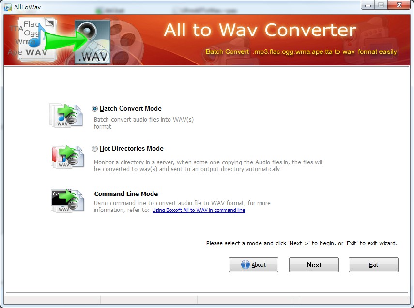 Batch Audio to Wav Converter, Support Watched folder converting