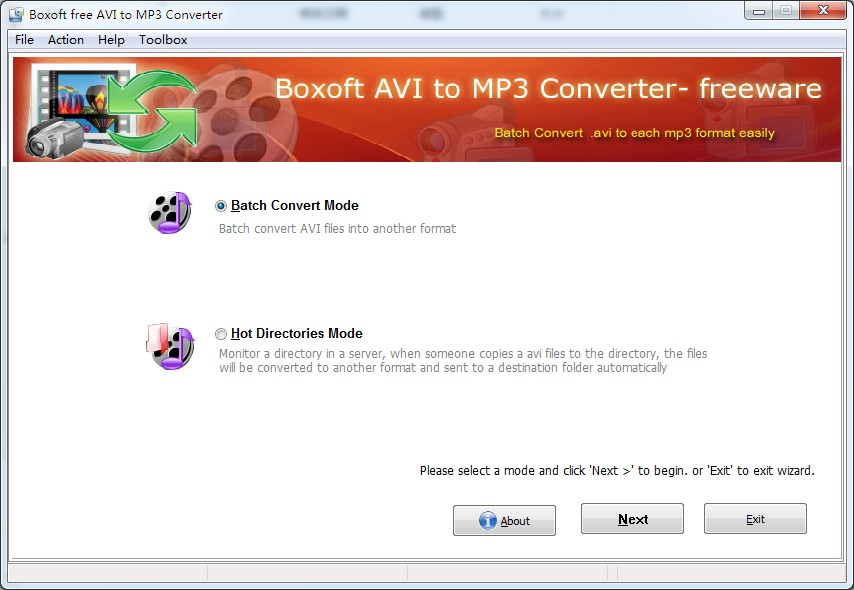 Windows 7 Boxoft AVI to MP3 Converter (freeware) 1.0 full