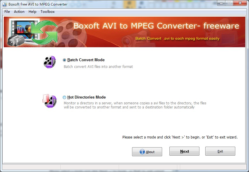 Boxoft AVI to MPEG Converter (freeware) screenshot