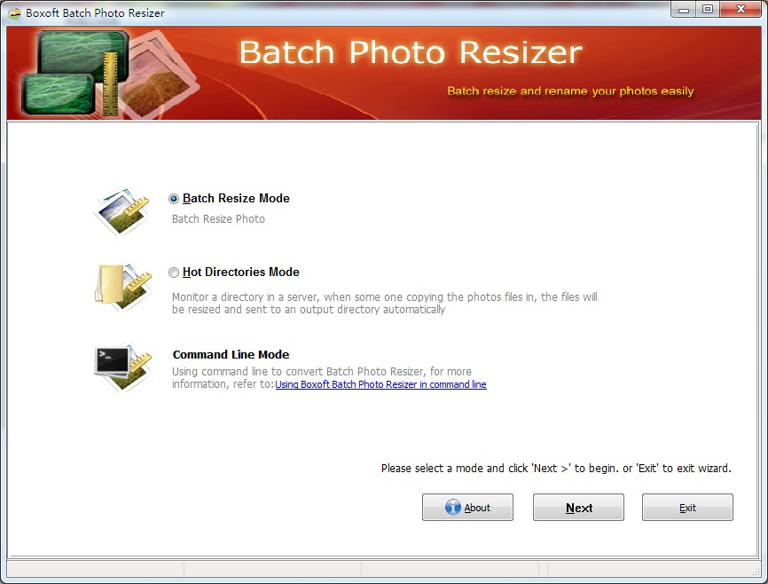 An high quality tool for batch resizing of photos and pictures