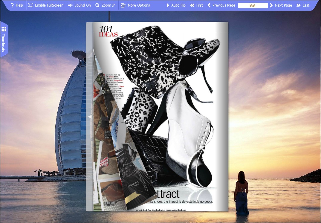 burj al arab theme for flip book