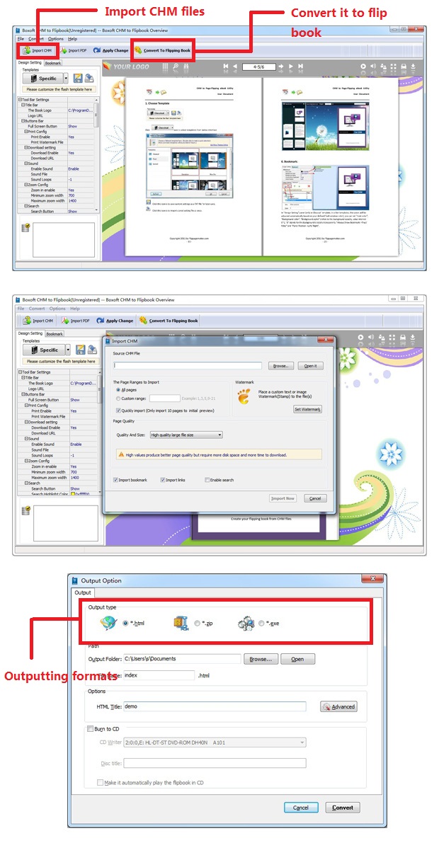  Step of Boxoft CHM to Flipbook