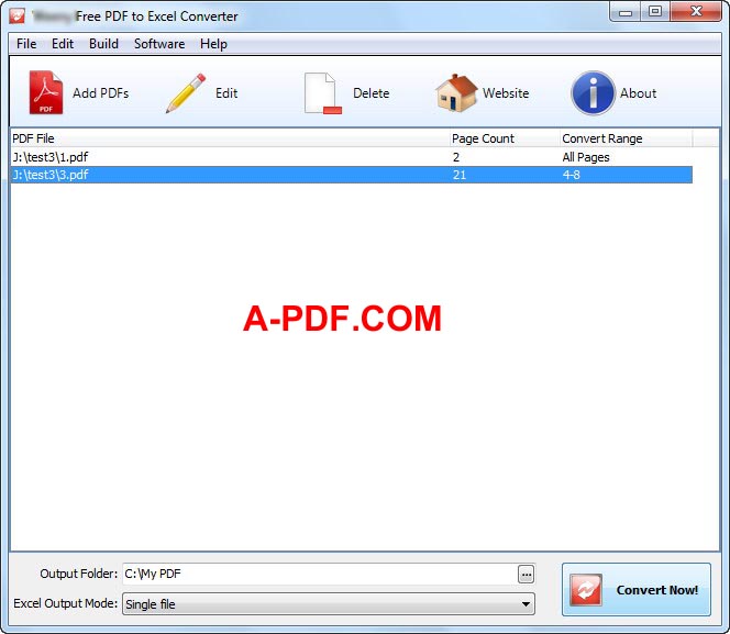 Batch PDF to Excel Converter software