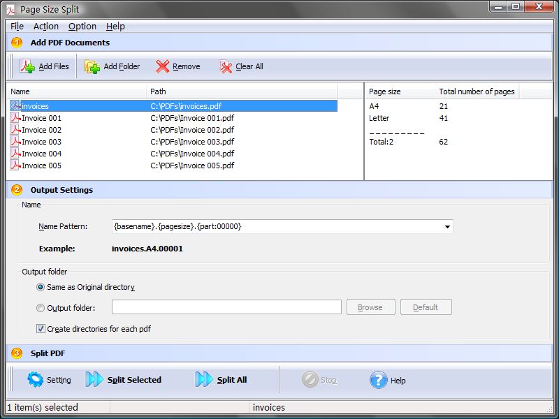 PDF Page Content Split software