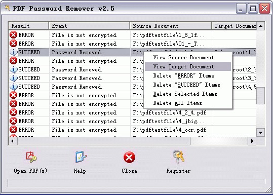 PDF Security Remover software