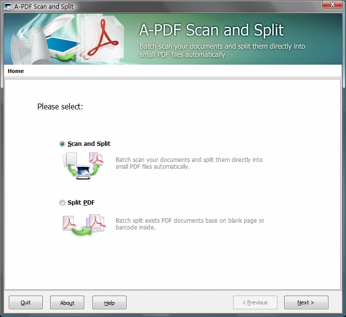 PDF Scan Split software