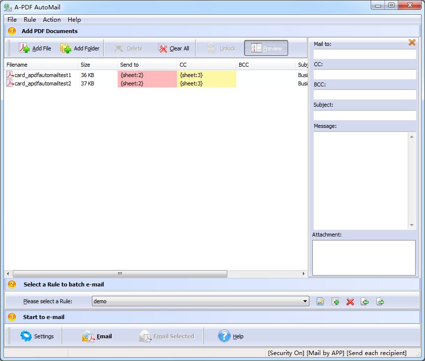 PDF Email Sender software