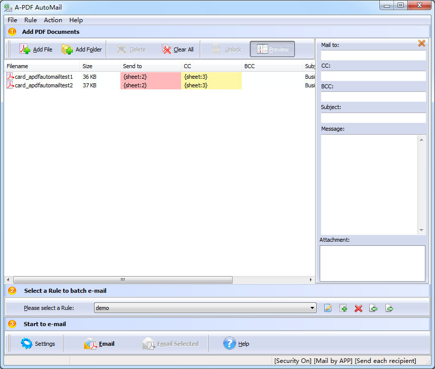 PDF Email Sender 1.8.0 full