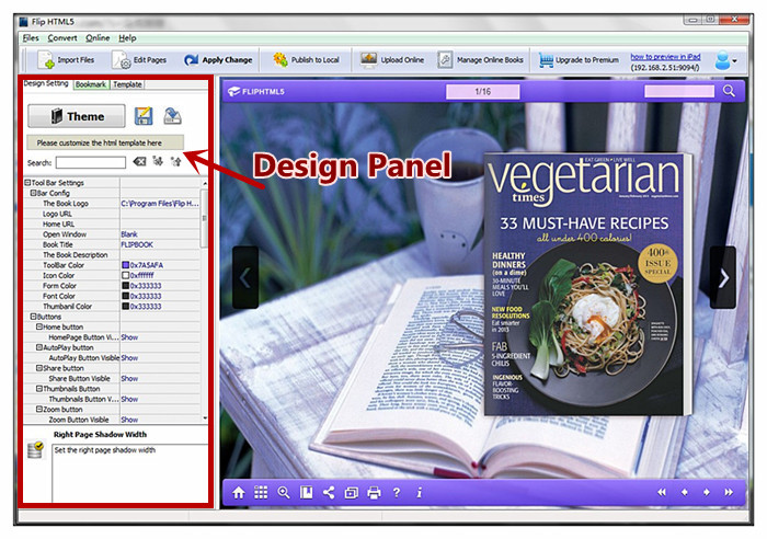 Free HTML5 Page Flip Publication Software screenshot