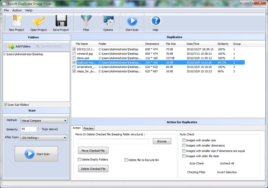 Boxoft Duplicate Image Finder screenshot