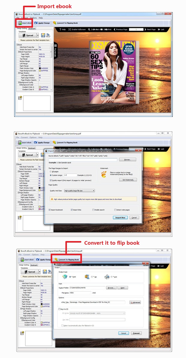  Step of Boxoft eBook to Flipbook