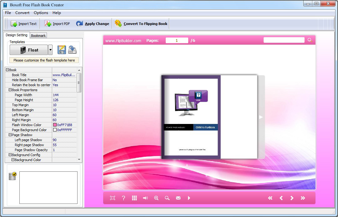 Boxoft Free Flash Book Creator screenshot