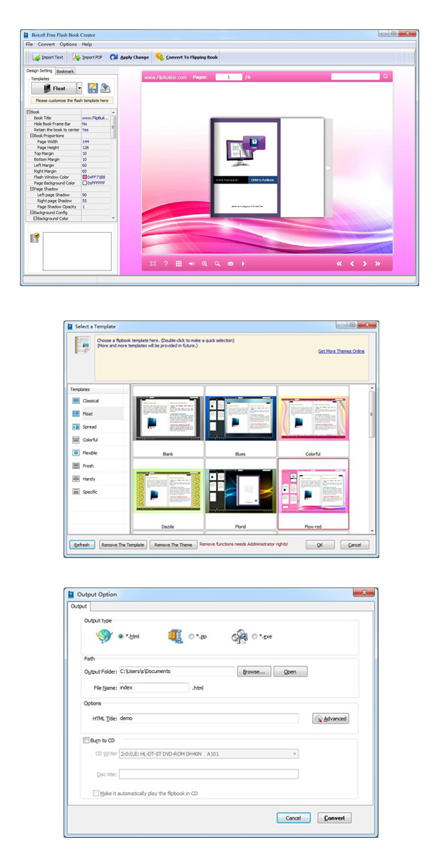 Boxoft Free Flash Book Creator Screenshots