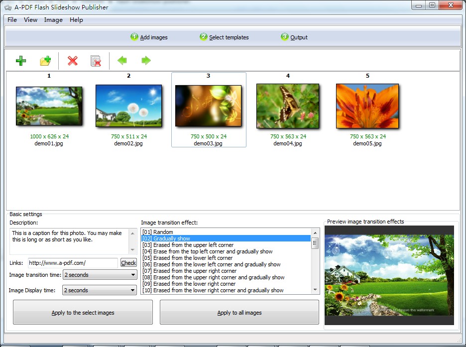 Boxoft Flash SlideShow Creator screenshot