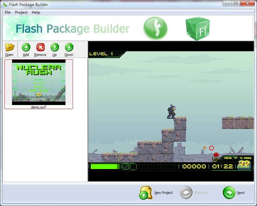 Boxoft Flash Package Builder screenshot