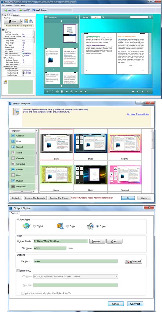 Boxoft Free Flip Page Software Screenshots