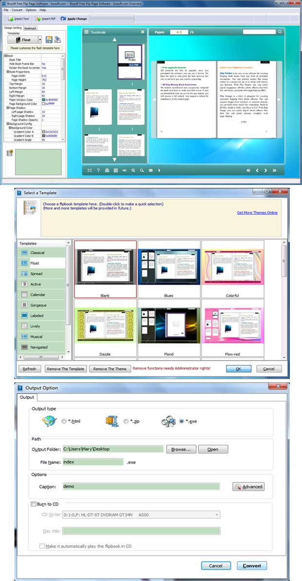 Boxoft Free Flip Page Software(freeware) screenshot