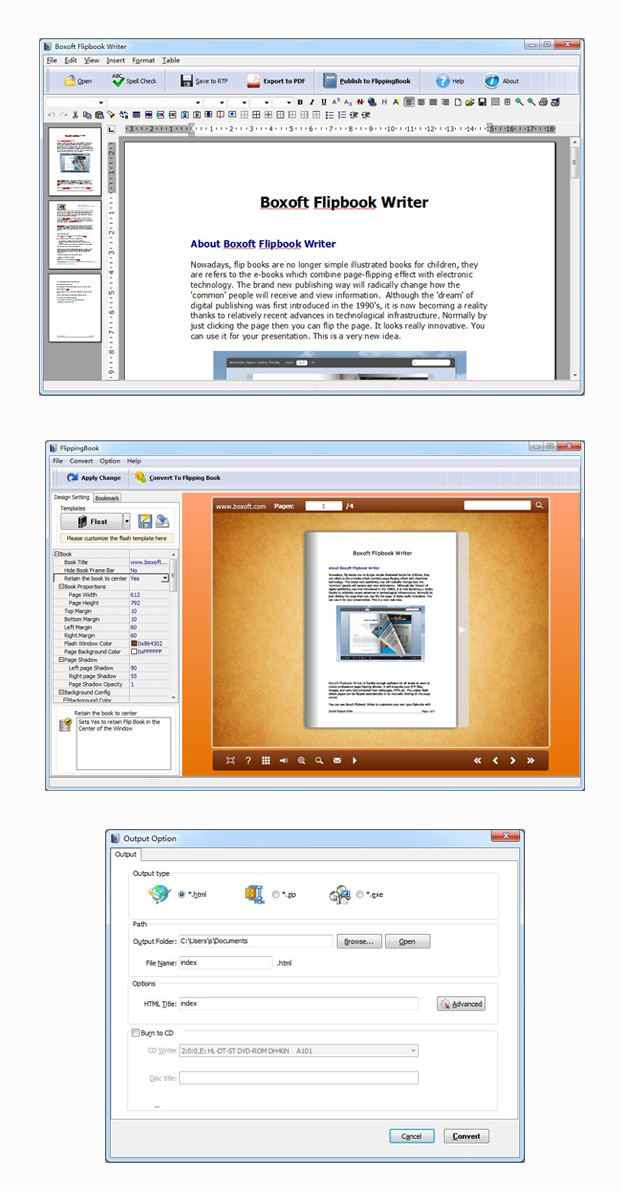 Boxoft Flipbook Writer Screenshots