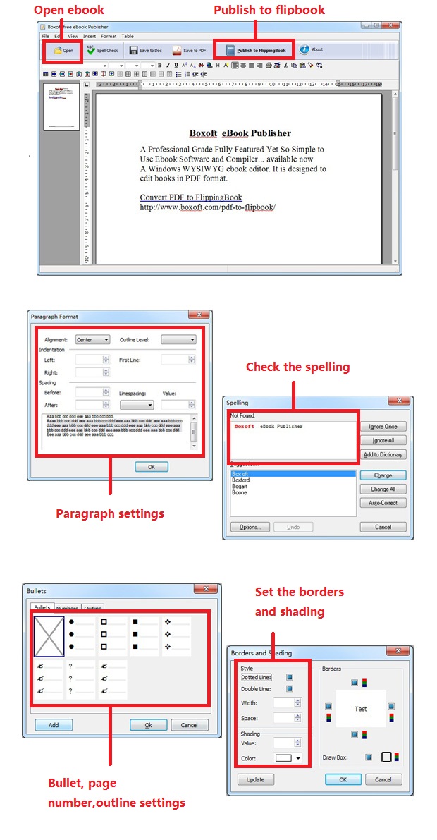  Step of Boxoft Free eBook Publisher