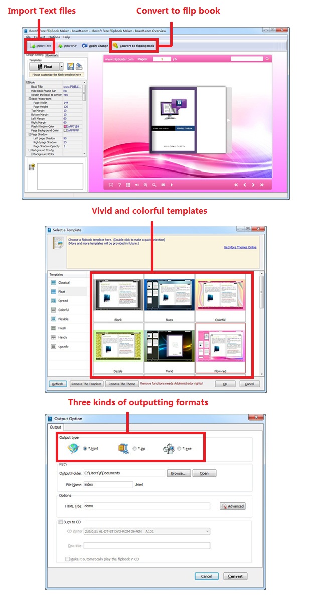  Step of Boxoft Free Flipbook Maker