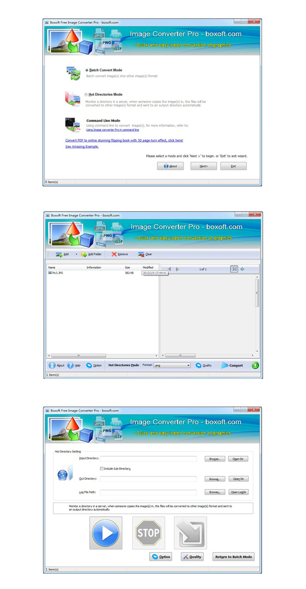 Boxoft Free Image Converter Screenshots