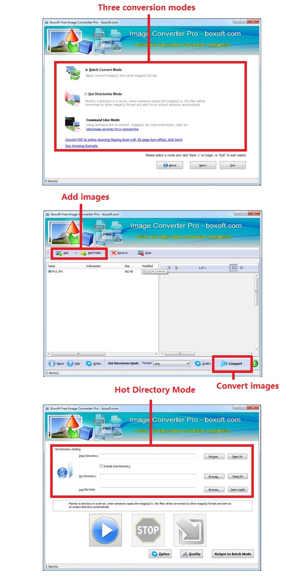  Step of Boxoft Free Image Converter