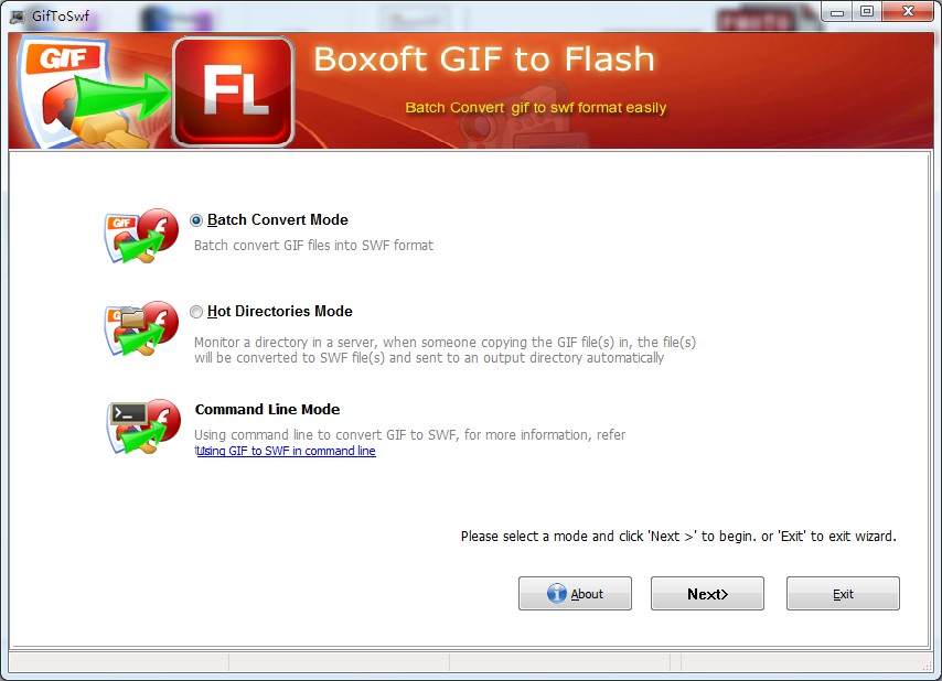 Boxoft GIF To Flash screenshot