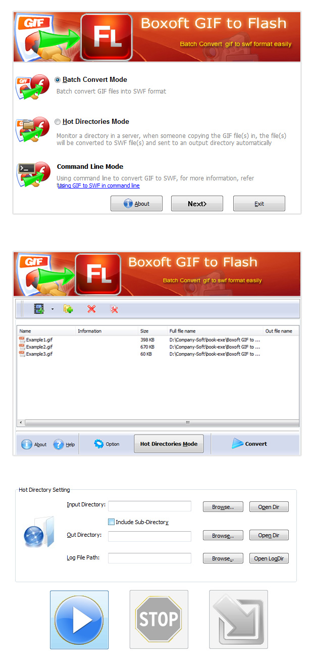 Boxoft gif to flash Screenshots