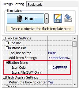 How to use digital magazine publishing software to change icon color of flipbook