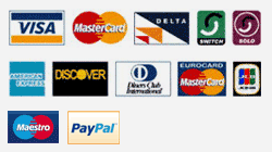 accept visa, master, paypal and more credit card