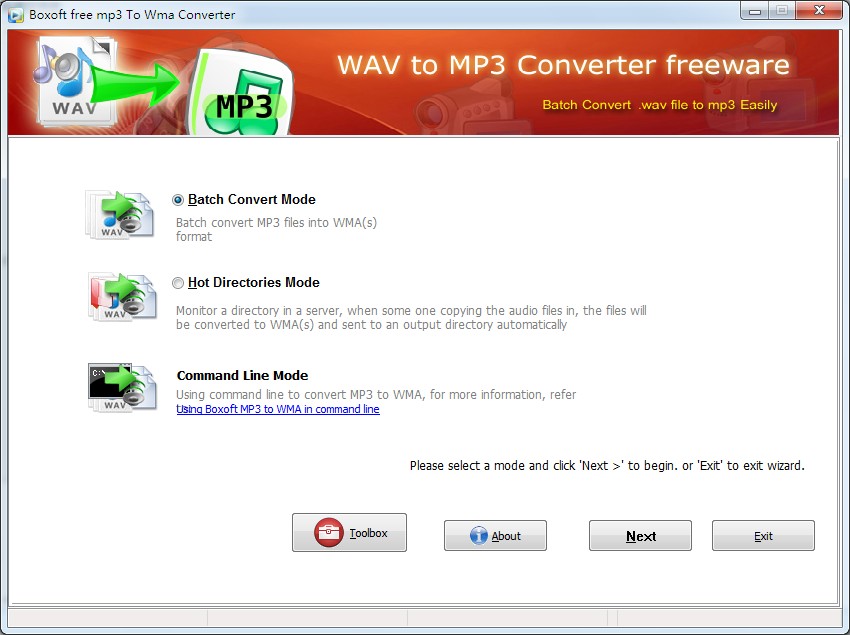 Windows 8 Boxoft MP3 to Wma Converter (freeware) full