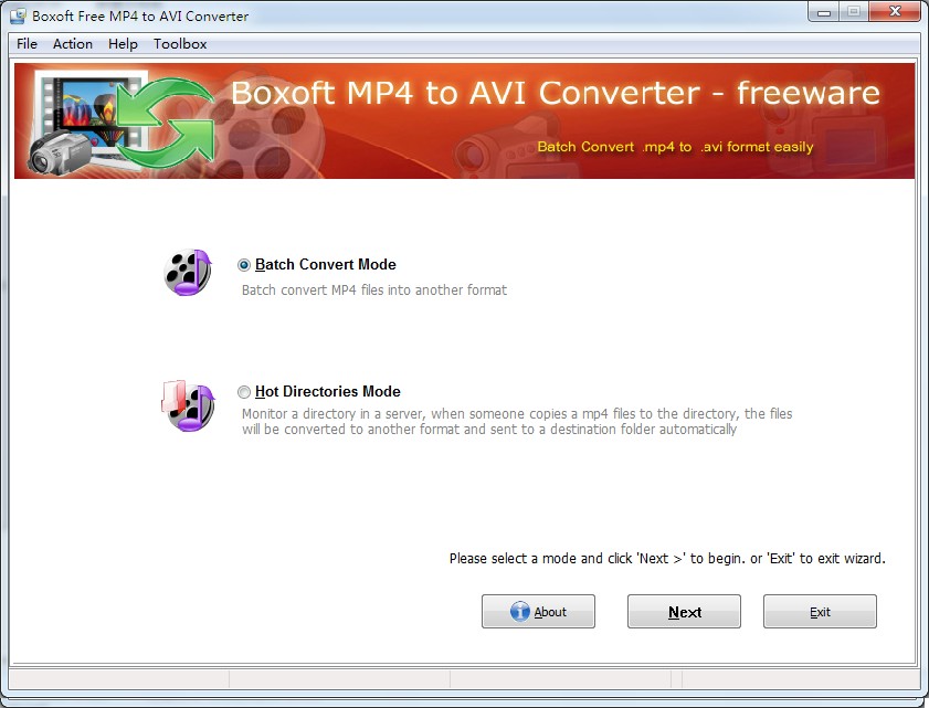 Boxoft MP4 to AVI Freeware software