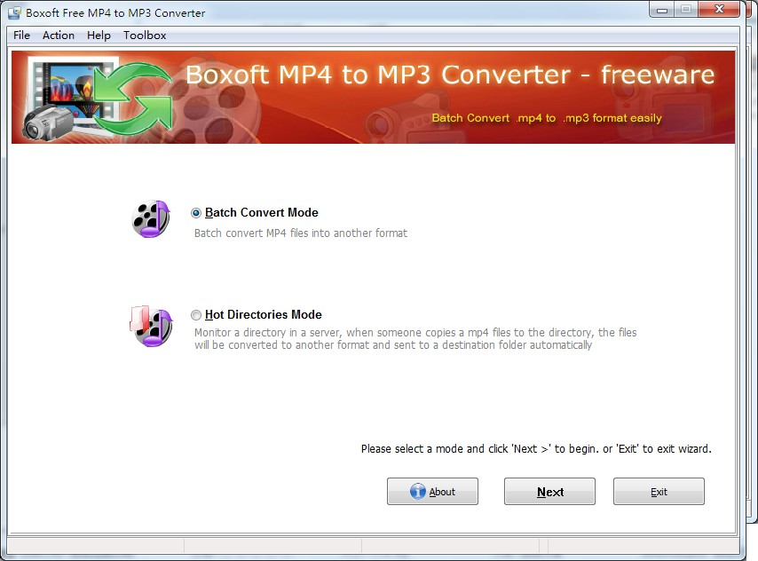 Boxoft MP4 to MP3 Freeware screenshot