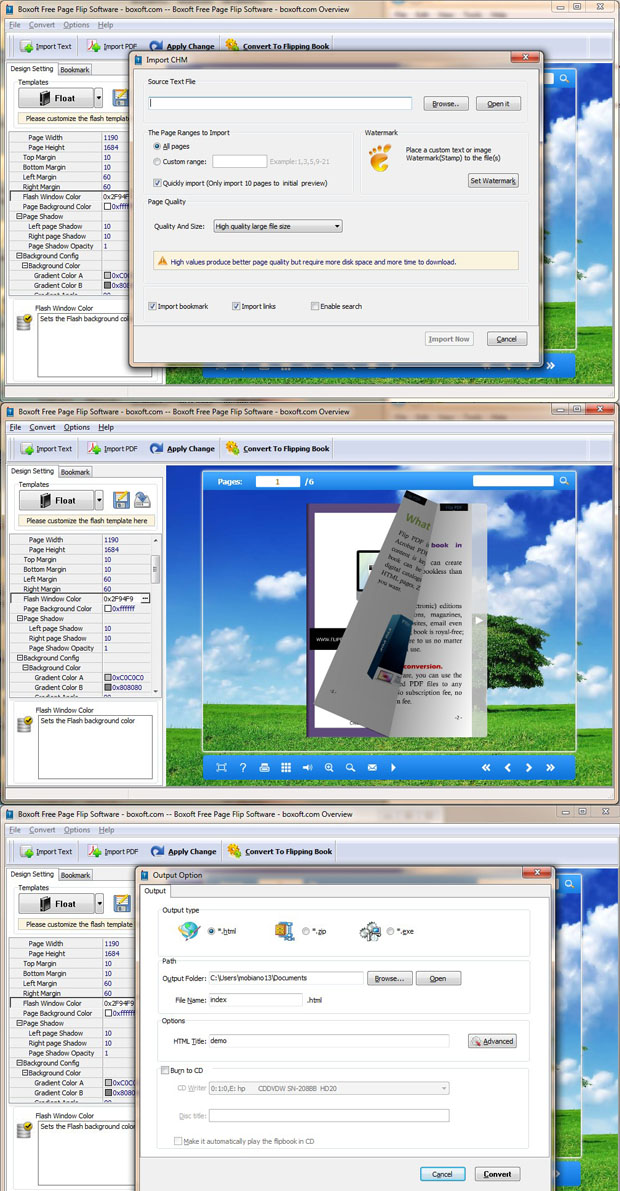 Windows 7 Boxoft Free Page Flip Software 1.0 full