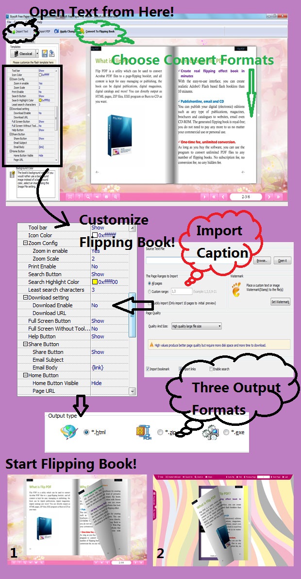 Boxoft Free Paper Flip Maker Steps