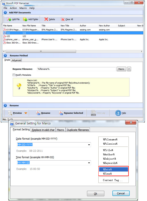 Boxoft pdf renamer Screenshots