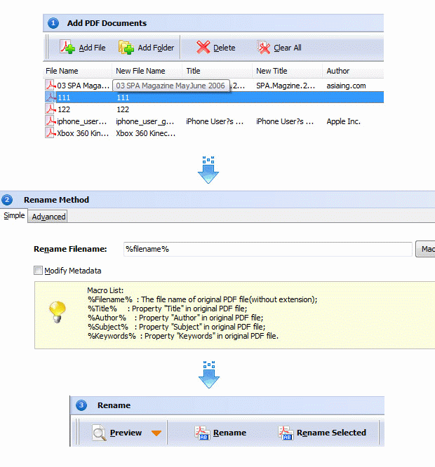  Step of Boxoft pdf renamer