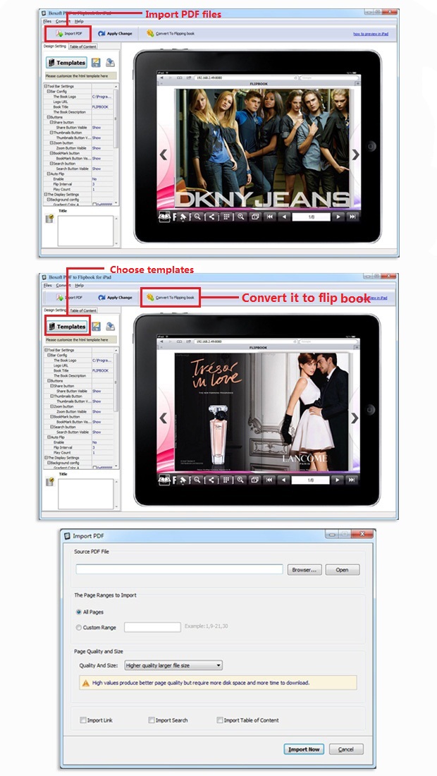  Step of Boxoft PDF to Flipbook for iPad
