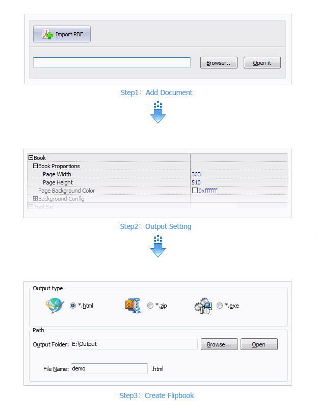  Step of Boxoft PDF to Flipbook