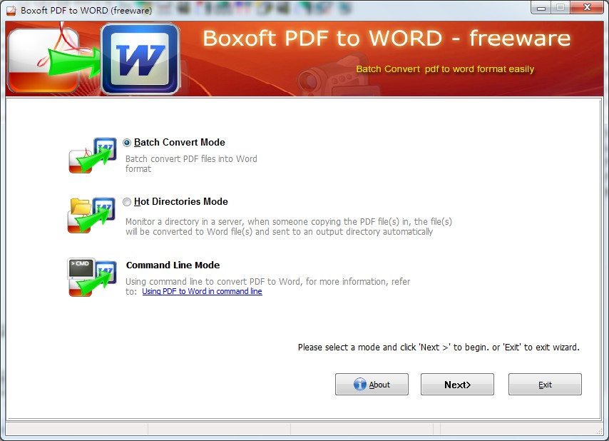 Boxoft PDF to Word screenshot Boxoft PDF to Word screenshot