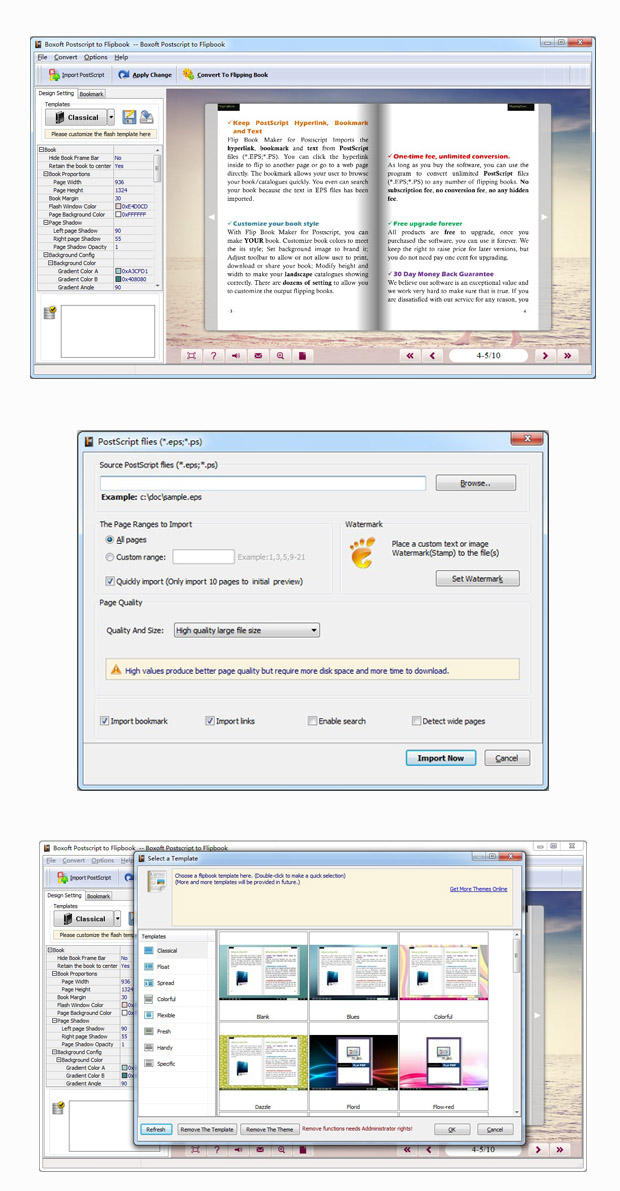 Windows 7 Boxoft Postscript to Flipbook 1.2 full
