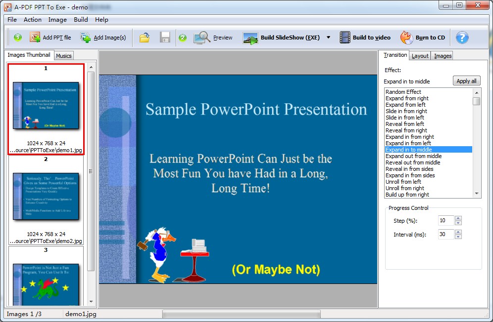 Convert Powerpoint to stand-alone EXE (PPT Screensaver Creator)