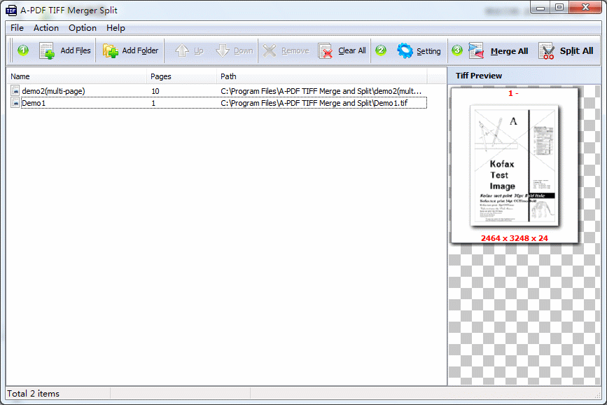 Boxoft TIFF Merge and Split screenshot