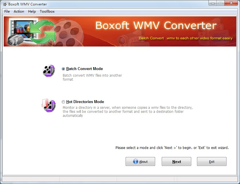 Boxoft WMV Converter screenshot