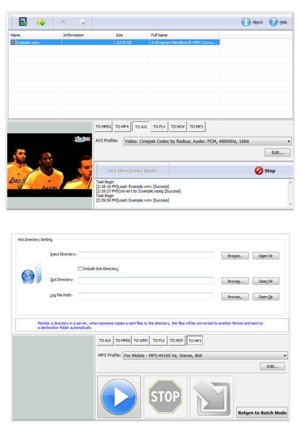 Boxoft wmv converter Screenshots