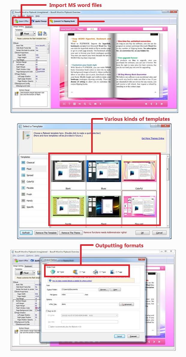  Step of Boxoft Word to Flipbook