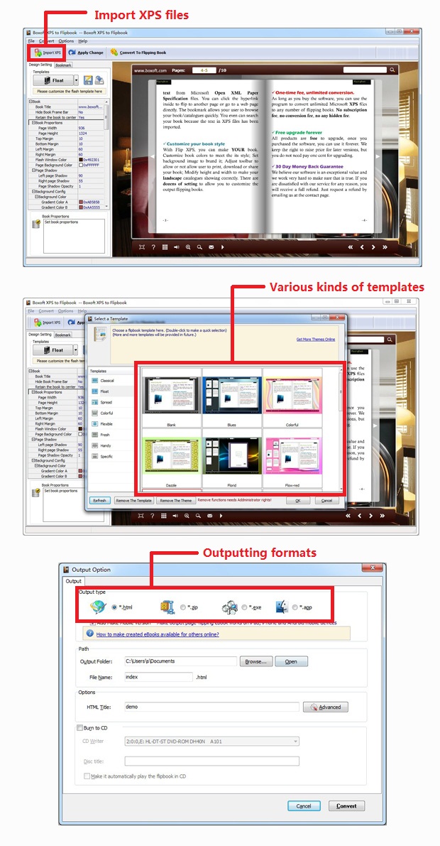  Step of Boxoft XPS to Flipbook